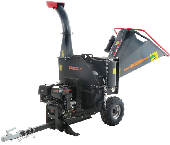 Wortex Grizzly - Biotrituratore a scoppio trainabile - Loncin 420cc con avviamento elettrico