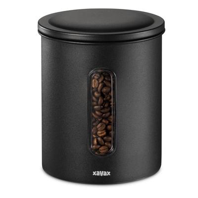 Xavax Kaffeedose 500g Bohnen 700g Pulver Schwarz luftdicht