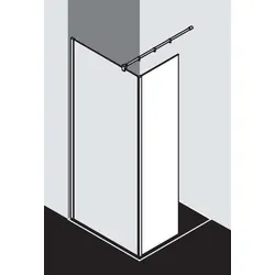 Kermi Walk-In XB Festfeld im Winkel FFW Dark Edition - Duschkabine