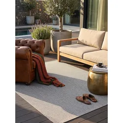 Flachgewebe-Teppich Polypropylen Grau 300x400 cm - BORNO   Kadima
