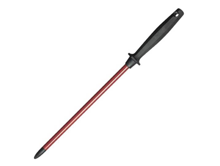Westmark Wetzstab Sieger-Long-Life – 35,3 cm, Kunststoff, Rot/Schwarz Messerschärfer aus Sinterrubin/Kunststoff, Rot/Schwarz, 19712260