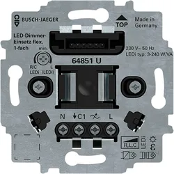 Busch-Jaeger, Lichtschalter + Storenschalter, LED-Tastdimmer-Einsatz flex 64851 U
