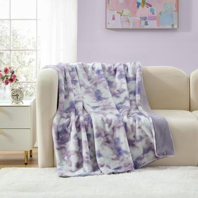 Betsey Johnson Faux Fur Reversible Throw Blanket