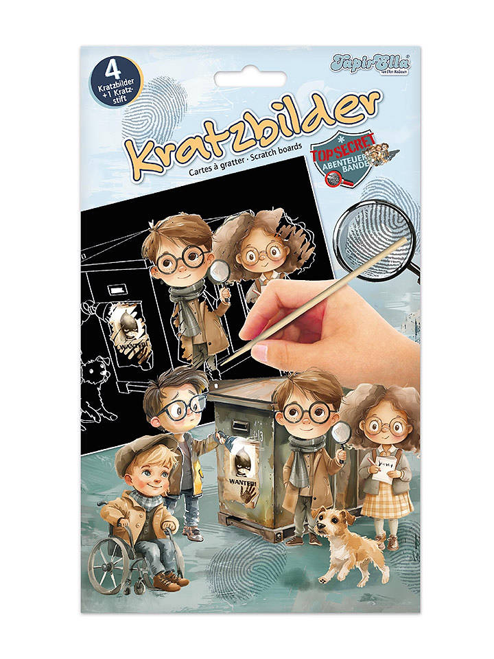 Lutz Mauder Kratzbilder "TapirElla Detektive" - ab 3 Jahren - onesize