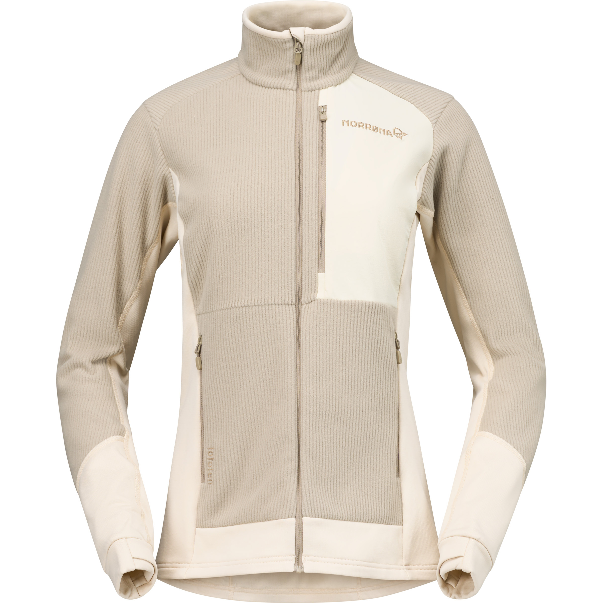 Norrona Lofoten Warm2 Damen Fleecejacke beige Größe XS Trekking Elastisch
