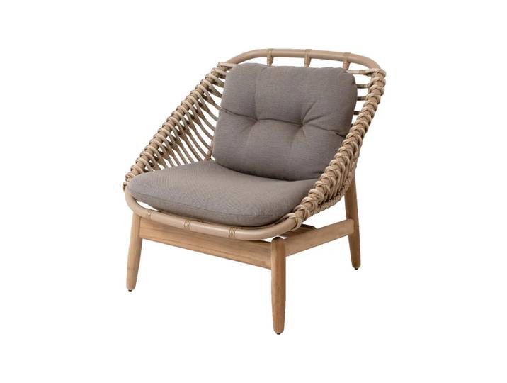 Cane-line Fauteuil lounge String Cane-Line Airtouch taupe-teak
