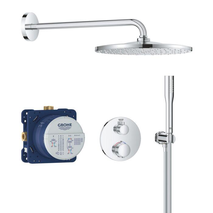 Grohe Precision Thermostat Duschsystem 34880000 Unterputz mit Vitalio Rain Mono 310, chrom