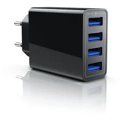 Aplic USB-Ladegerät 5000 mA, 4-Port Netzteil für Handy, Tablet uvm. 5000mA, 2,4A Max. je Port, 25W
