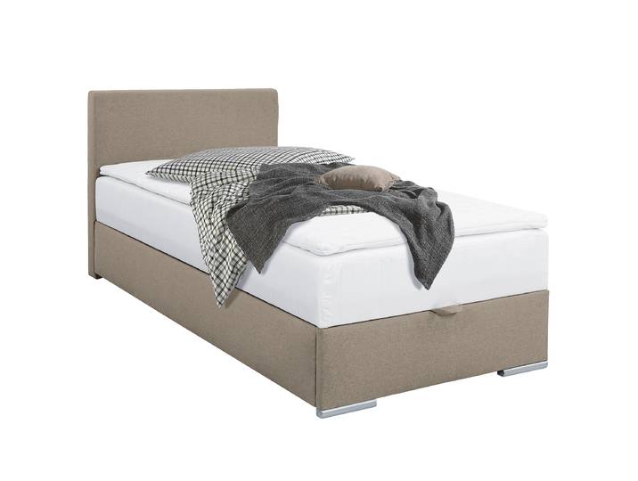 Lit boxspring Randas 100 x 200cm Tissu Cortina Gris