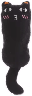 Inspire Picks Cute Thumb Catnip Plush Toy Interactive Chew & Cuddle Pillow For Cats black