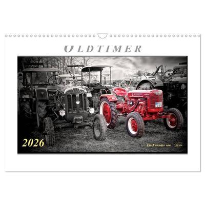 Oldtimer - nostalgische Traktoren und Lastwagen (Wandkalender 2026 DIN A3 quer), CALVENDO Monatskalender