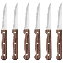 Steakmesser – 6 Stück, HENDI, Profi Line, Braun, 6 Stk., (L)210mm