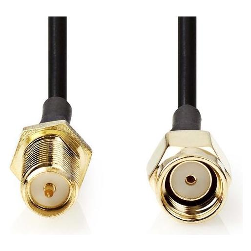 Nedis Antennenkabel | RP SMA-Stecker | RP SMA-Buchse | Vergoldet | 50 Ohm | Einzeln geschirmt | 5.00 (CSGL02210BK50)