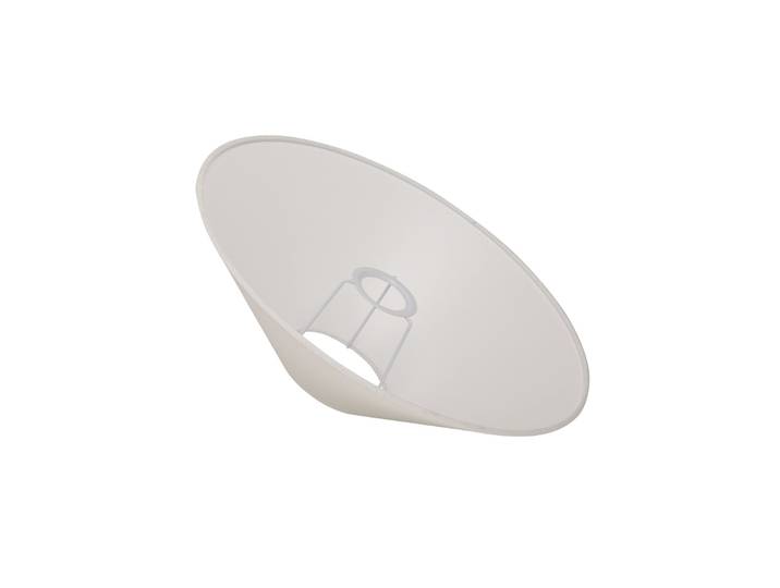 Basic flat Lampenschirm, weiß, Ø 36 cm, Leinen - Watt & Veke - Design - Stoff / Textil