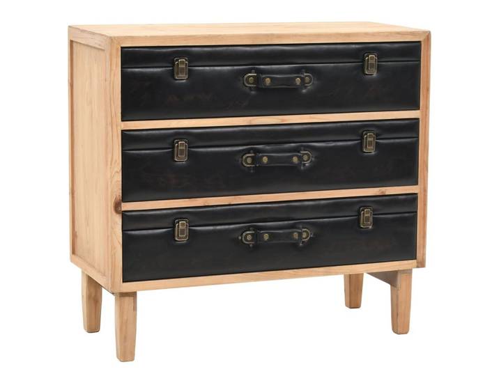 vidaXL Kommode Schubladenkommode Massivholz Tanne 80x36x75 cm (1 St)