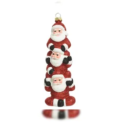 Christmas Decorations Christbaumschmuck Weihnachtsmann Trio 15cm Kunststoff Weihnachtskugeln bruchfest