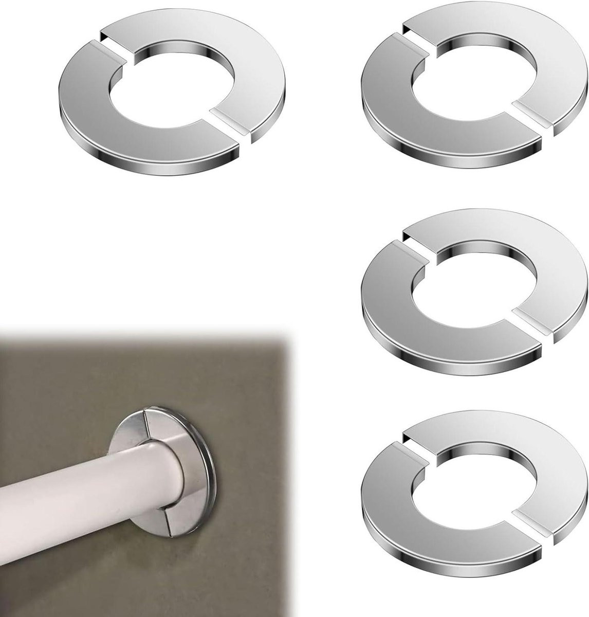 Allecto Verwarmingsbuis-rozetten 22 mm - RVS - Zilver