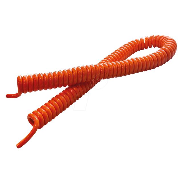 BKL Electronic 1506130 Spiralkabel H07BQ-F 400mm / 1600mm 5G 2.50mm² Orange 1St. (1.60 m) (1506130)