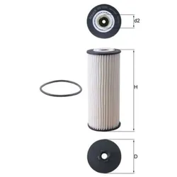 Ölfilter MAHLE OX 1236D für Mercedes-Benz Aston Martin CLA A
