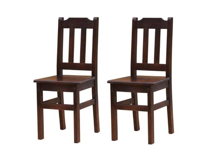 Set Chaise en bois COULEUR NOYER 2 pièces