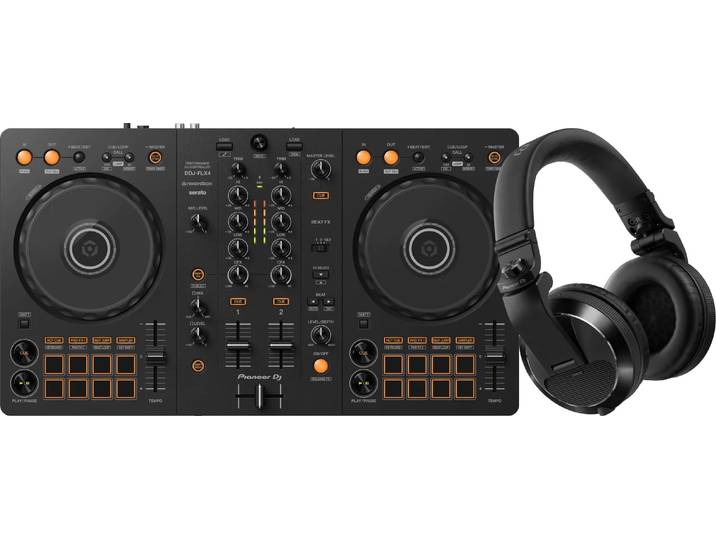 Pioneer DJ DDJ-FLX4 + Pioneer DJ HDJ-X7 Zwart