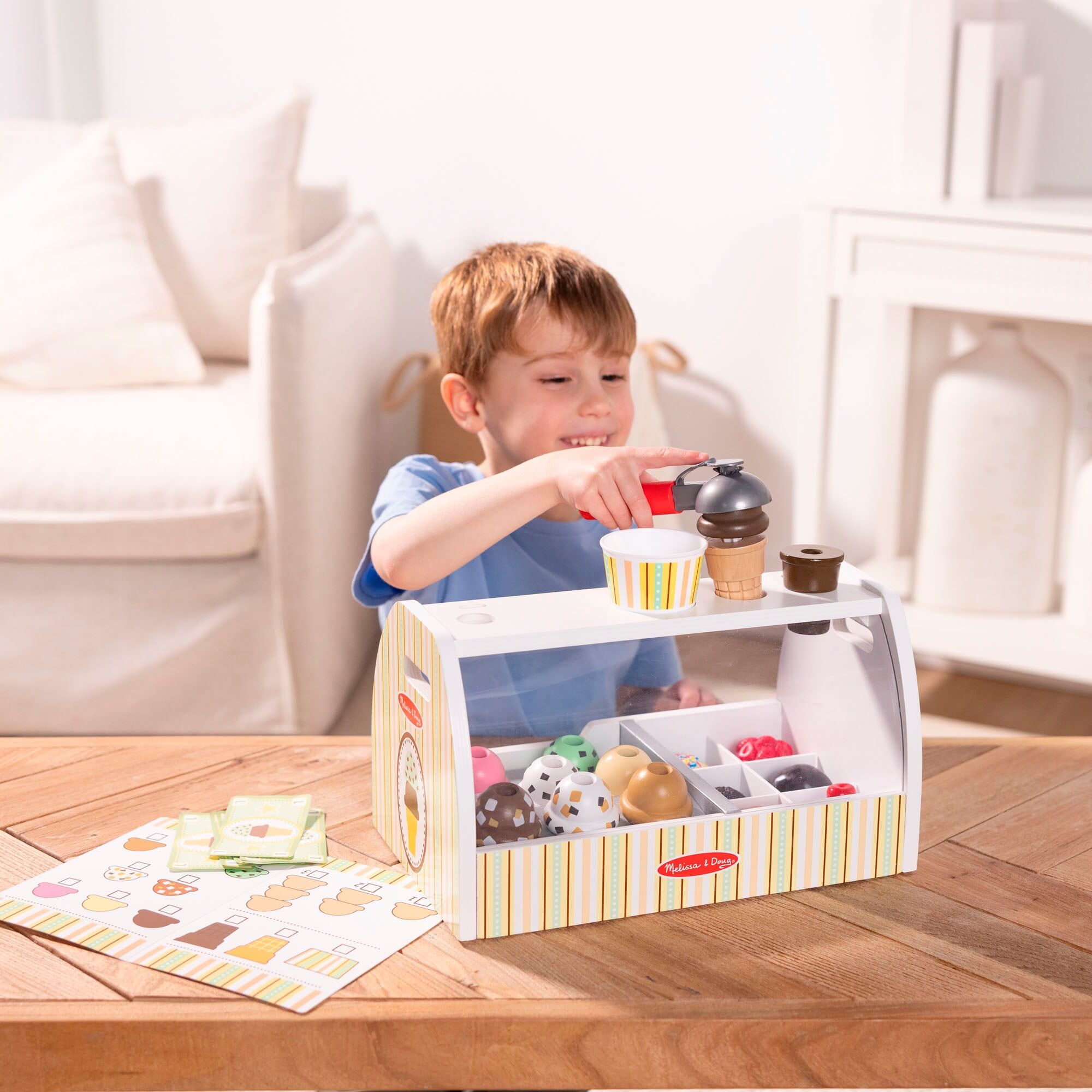 Kaufladen SPIN MASTER "Melissa & Doug Eisdiele", bunt, Kaufläden, KinderB:34,5cm H:20cm T:19,5cm, Holz, Kunststoff, Kaufladen, B:34,5cm H:20cm T:19,5cm