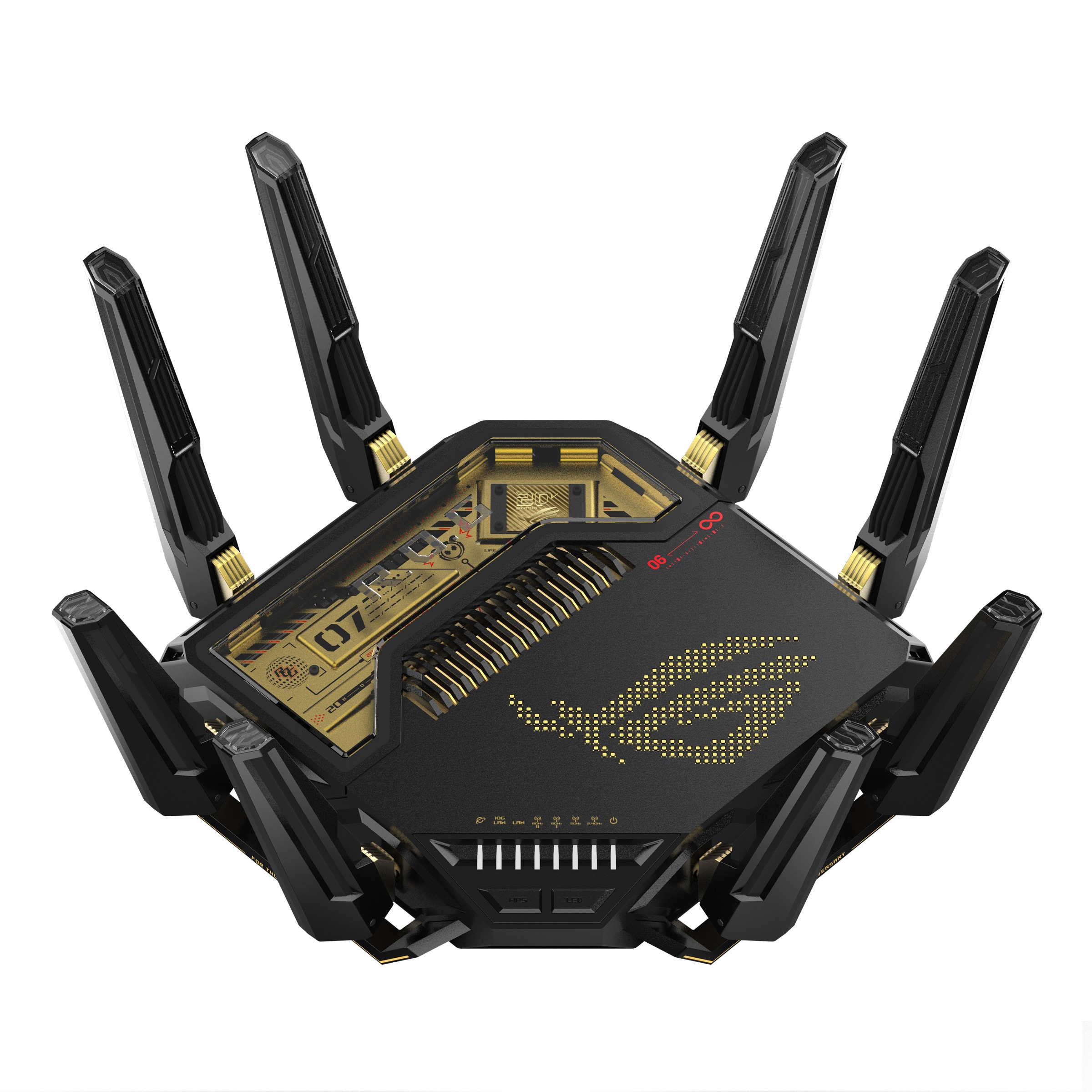 ASUS ROG Rapture GT-BE98 Quad-Band WiFi 7 Gaming Router 20 Jahre ROG Jubiläumsedition 90IG08F0-MO9A3V