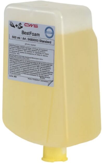 CWS BestFoam Seifenkonzentrat 5480000 500 ml, Standard, gelb, Zitronenduft, 1 Stück