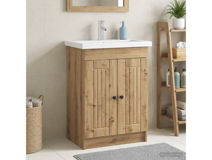 vidaXL Unter dem Waschbecken Badschrank Artisan-Eiche
