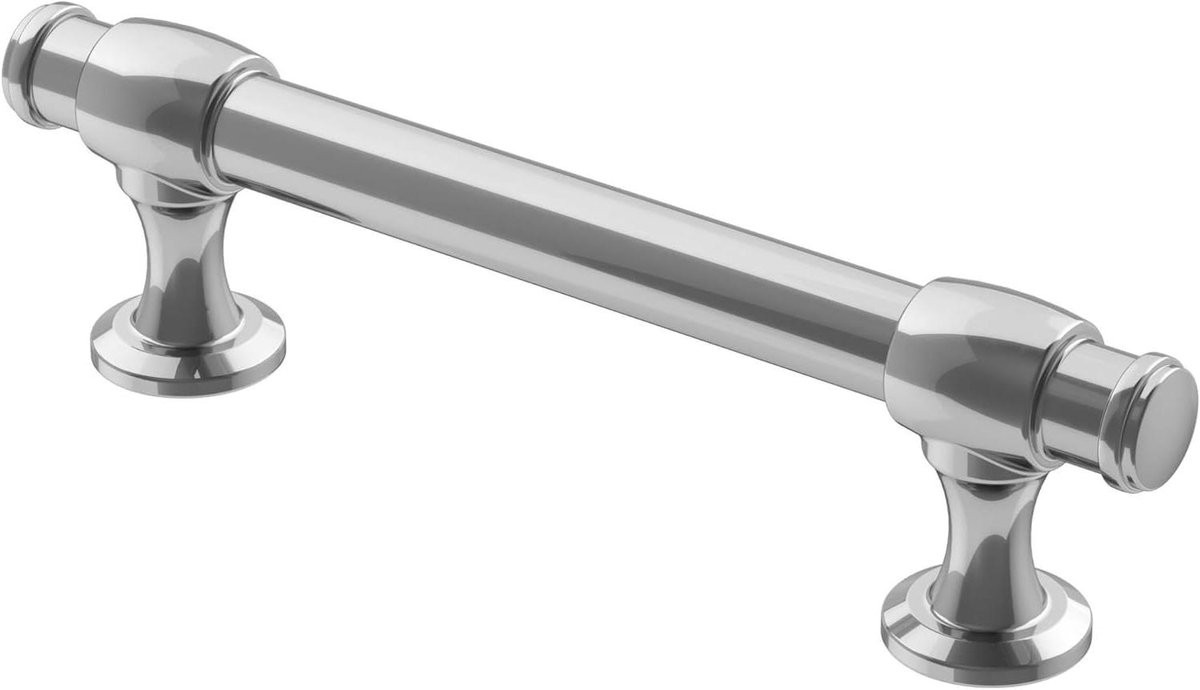 Kastgreep Lade Pull Meubelgreep Gepolijst Chroom 96 mm Center-to-Center