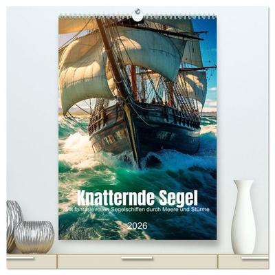 Knatternde Segel (hochwertiger Premium Wandkalender 2026 DIN A2 hoch), Kunstdruck in Hochglanz