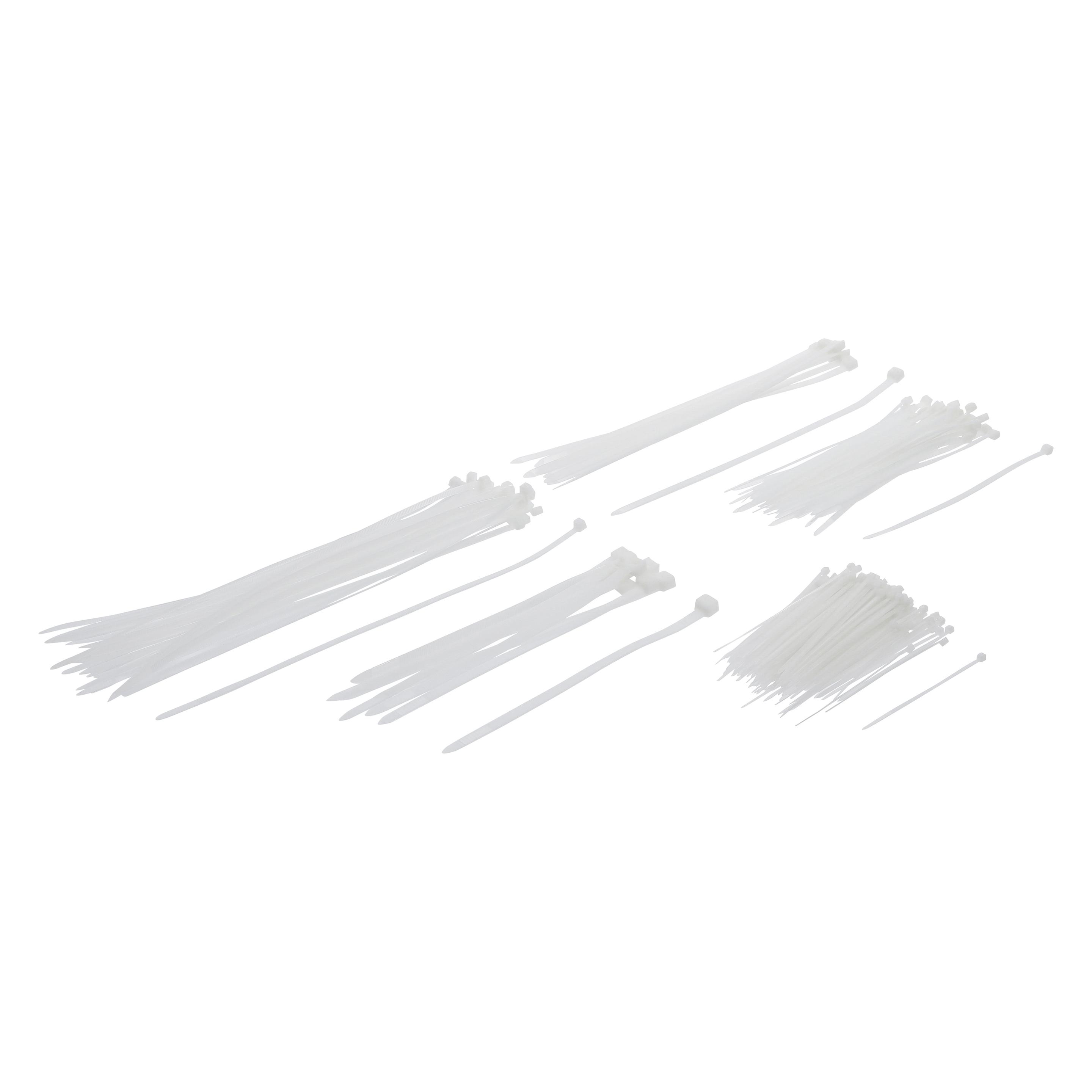 BGS Kabelbinder-Sortiment weiss verschiedene Grössen 250-tlg. (100 mm, 250 Stk.) (80874)
