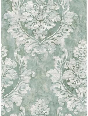 Seabrook Designs Carnegie Damask Unpasted Wallpaper