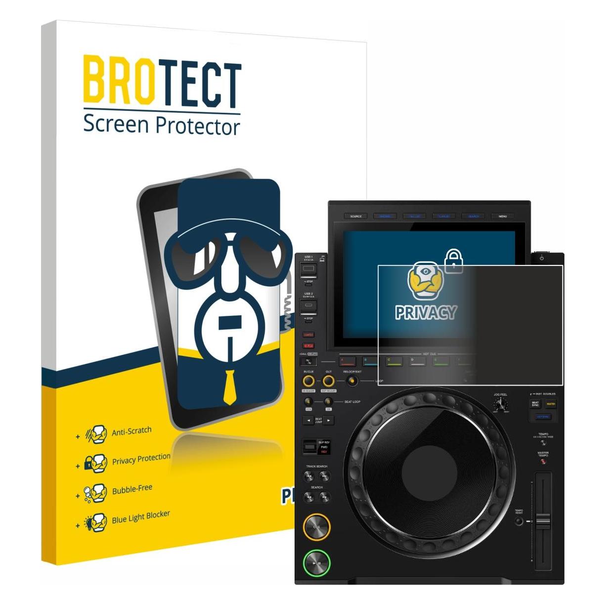 Brotect Sichtschutzfolie für Pioneer CDJ 3000X Anti-Spy Privacy Folie Blaulicht-Schutz (6061114)