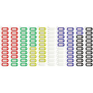 Westcott Schlüsselanhänger E-10653 00, mit Ring, beschriftbar, mit Etiketten, 6 Farben, 100 Stück
