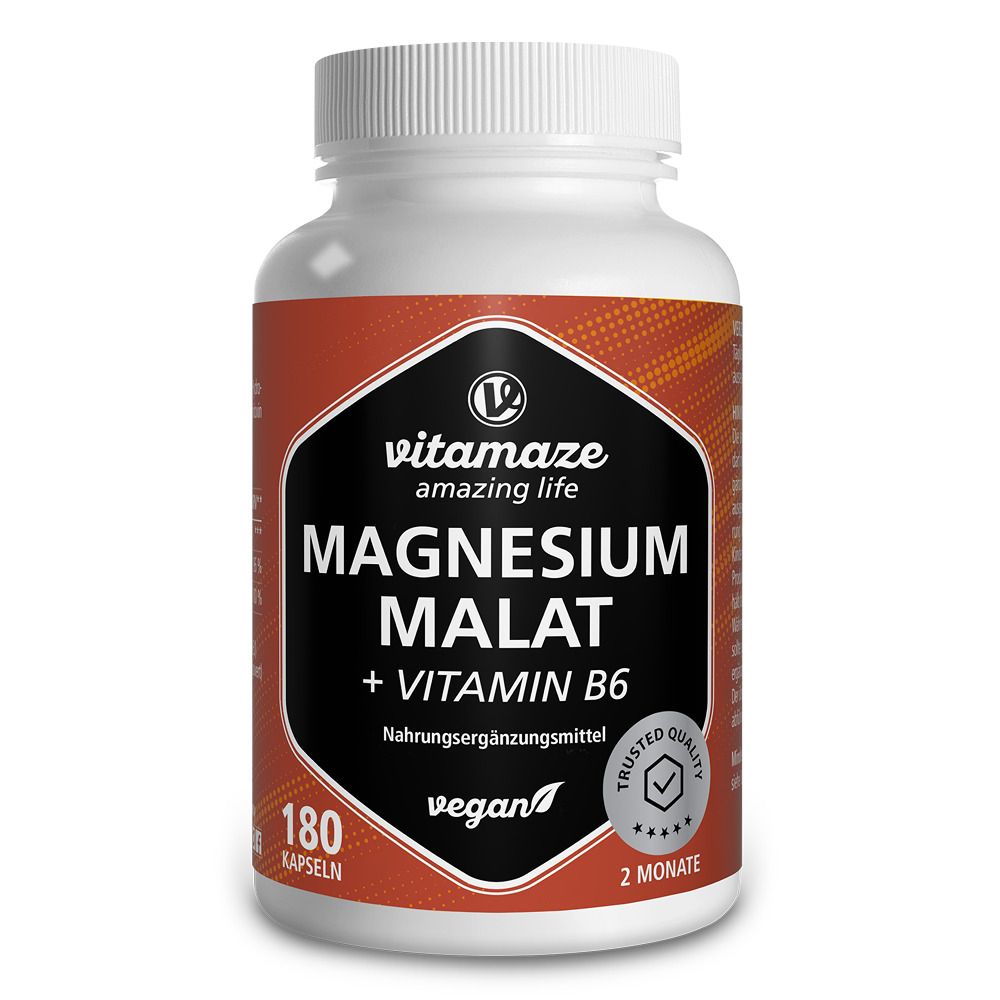 Magnesium-Malat 1800 mg+Vitamin B6 Kapseln 180 St