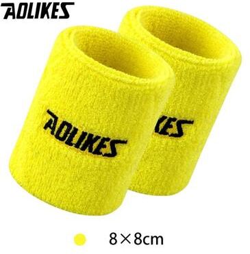 Uplift Essentials High Absorbency Cotton Terry Cloth Sports Wristbands yellow