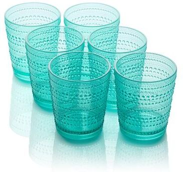 "Certified International Santa Fe Set of 6 Acrylic DOF Glass 16 oz - 3.75""W x 3.75""D x 4.38""H"