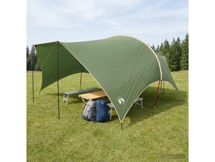 vidaXL Camping Tarp Wasserfest Grün 550 x 400 x 230 cm