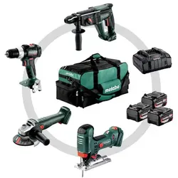 Akku Combo Set Bauhandwerk 4.3 (685214000), SB 18 LT BL + W 18 L 9-125 Quick + KH 18 LTX 24 + STA 18 LTX 100, Werkzeugtasche
