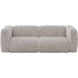 MODULARES Sofa 2-SITZER MIRA-S1 228x89x70 Hellgrau cm Velours