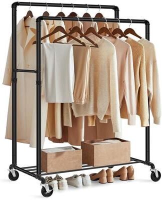 No 39.4 Inch Clothing Rack with Storage Shelf