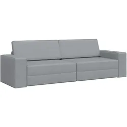 vidaXL Schlafsofa 200cm Hellgrau Stoff