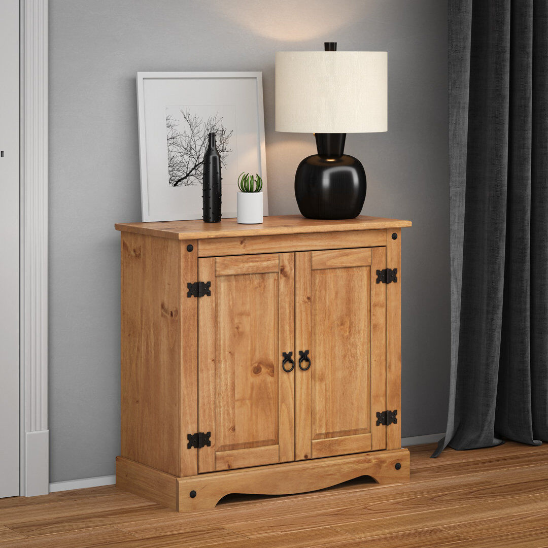 Brambly Cottage Palmea 75cm Solid Wood Sideboard Antique Wax 73cm H X 75cm W X 36cm D