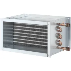 Helios Warmwasser-Heizregister WHR 4/50/25 30 ? für Rechteck-Kanäle ? 100 °C ? 8...