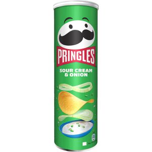 Pringles Chips Sour Cream & Onion, Kartoffelchips, 185 g