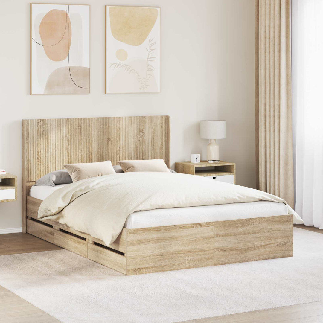 Brayden Studio Bed Sonoma Oak Small Double (4')
