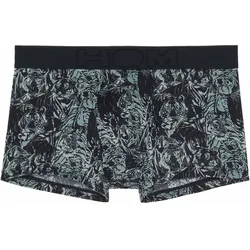 HOM Herren Boxershorts - Trunk, Tigers, Unterhose, gemustert Dunkelgrau / S