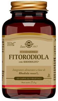 Solgar Italia Solgar Fitorodiola Integratore 60 Cps