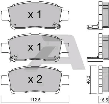 AISIN BPTO-1916 Brake pad set